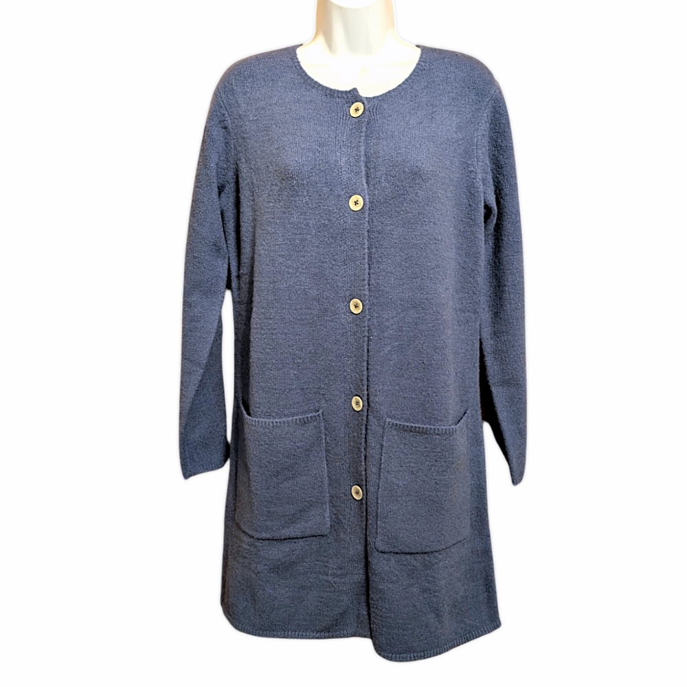 Denim & Co. Naturals long button-front cardigan